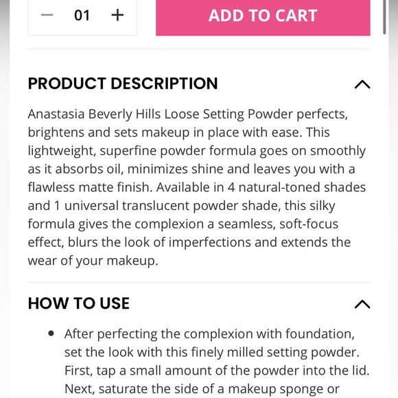 NEW Anastasia Beverly Hills Loose Setting Powder in GOLDEN ORANGE - Picture 3 of 5